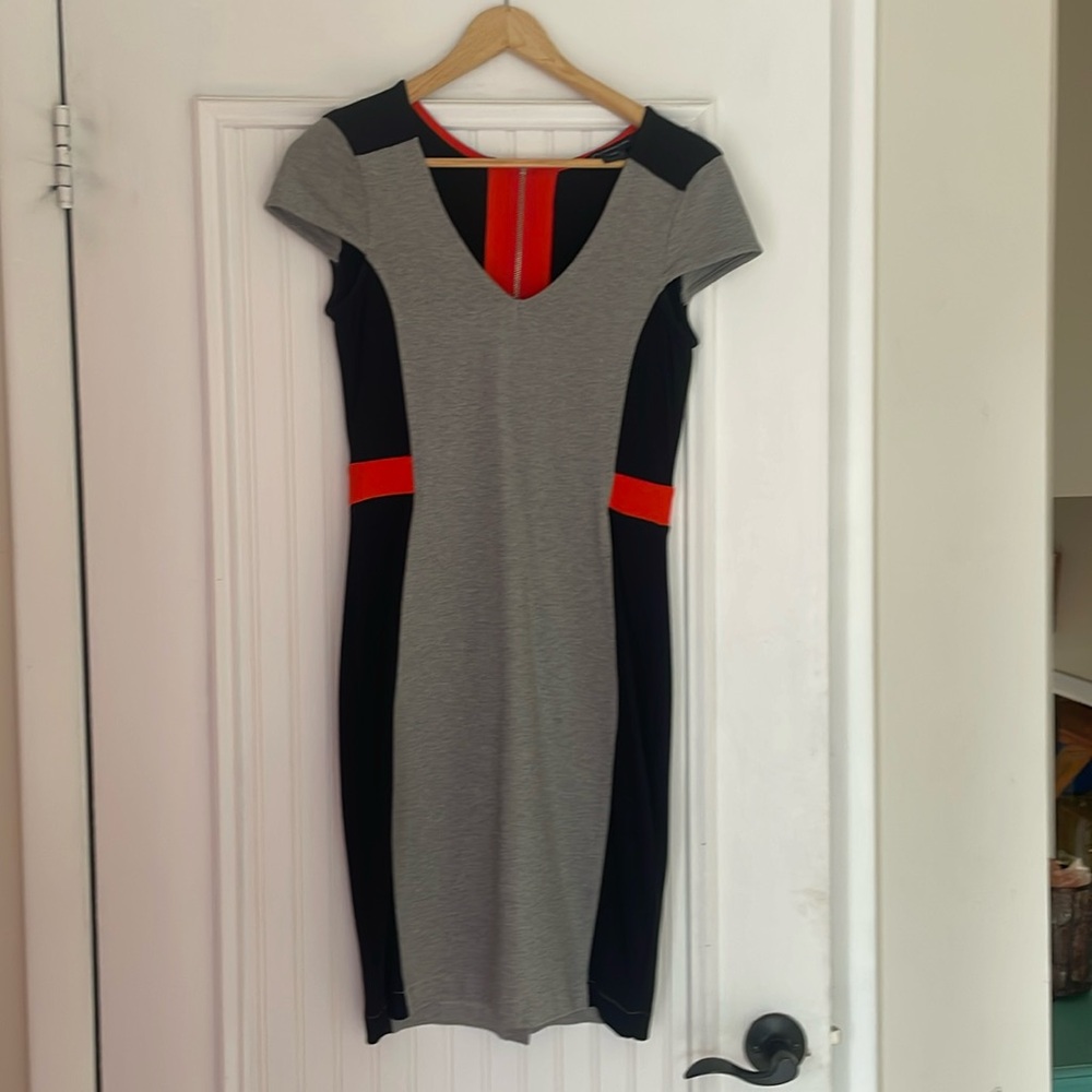 French connection color block sheath dress